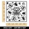 Too Many Bugs Insects and Beetles In a Box Square Rubber Stamp for Stamping Crafting
